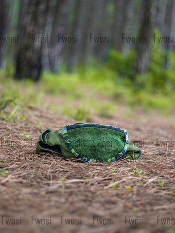 Green Hemp Fanny Pack- Fwosi